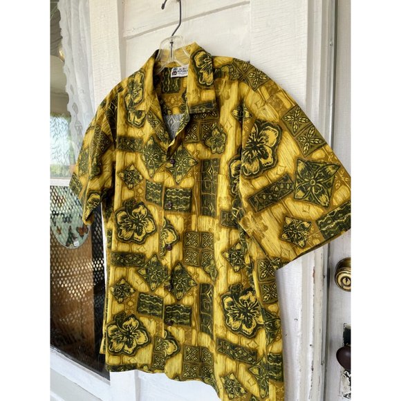 Vintage 1970s Mens Hawaiian button Shirt Aloha Republic Size Large - Picture 12 of 15
